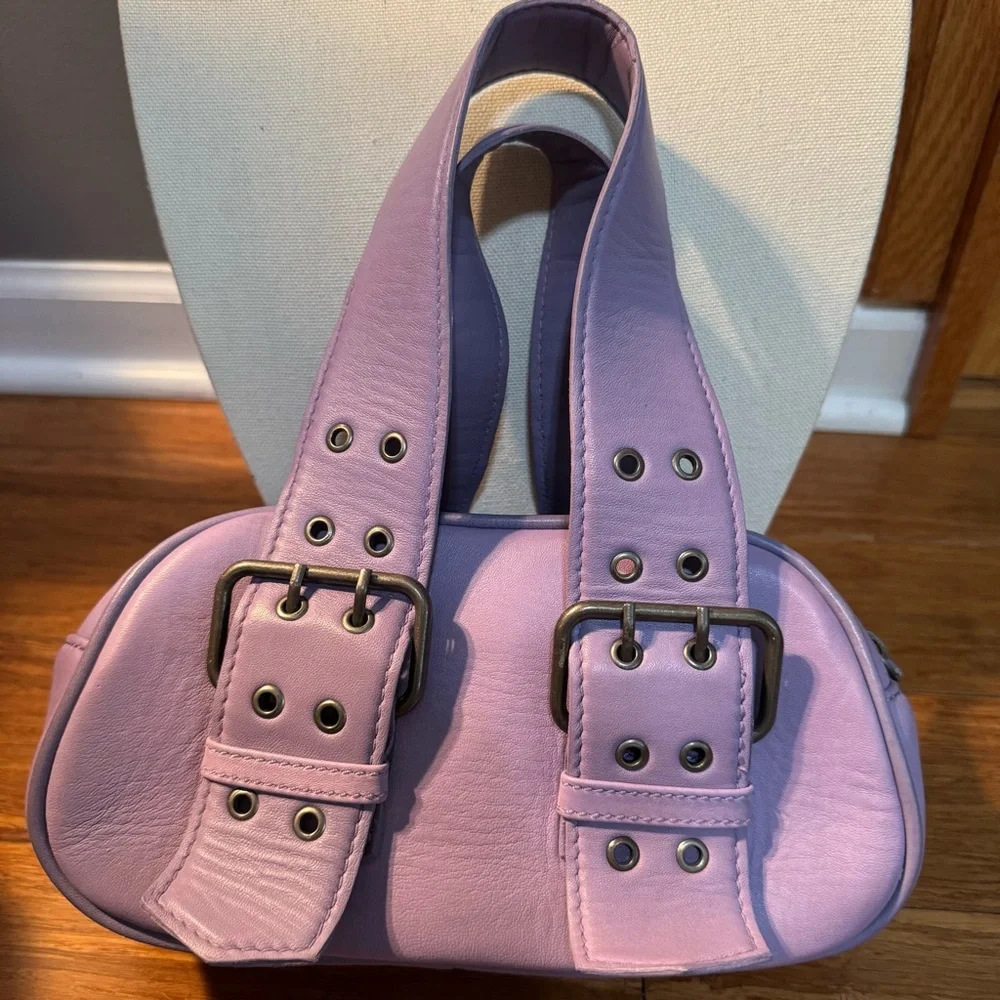 Free People Say Yes Lavender Leather Bag NWT - Picture 2 of 4